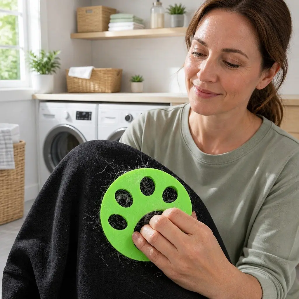 Pet Hair Remover Silicone Laundry Ball Cleaning Tool Green