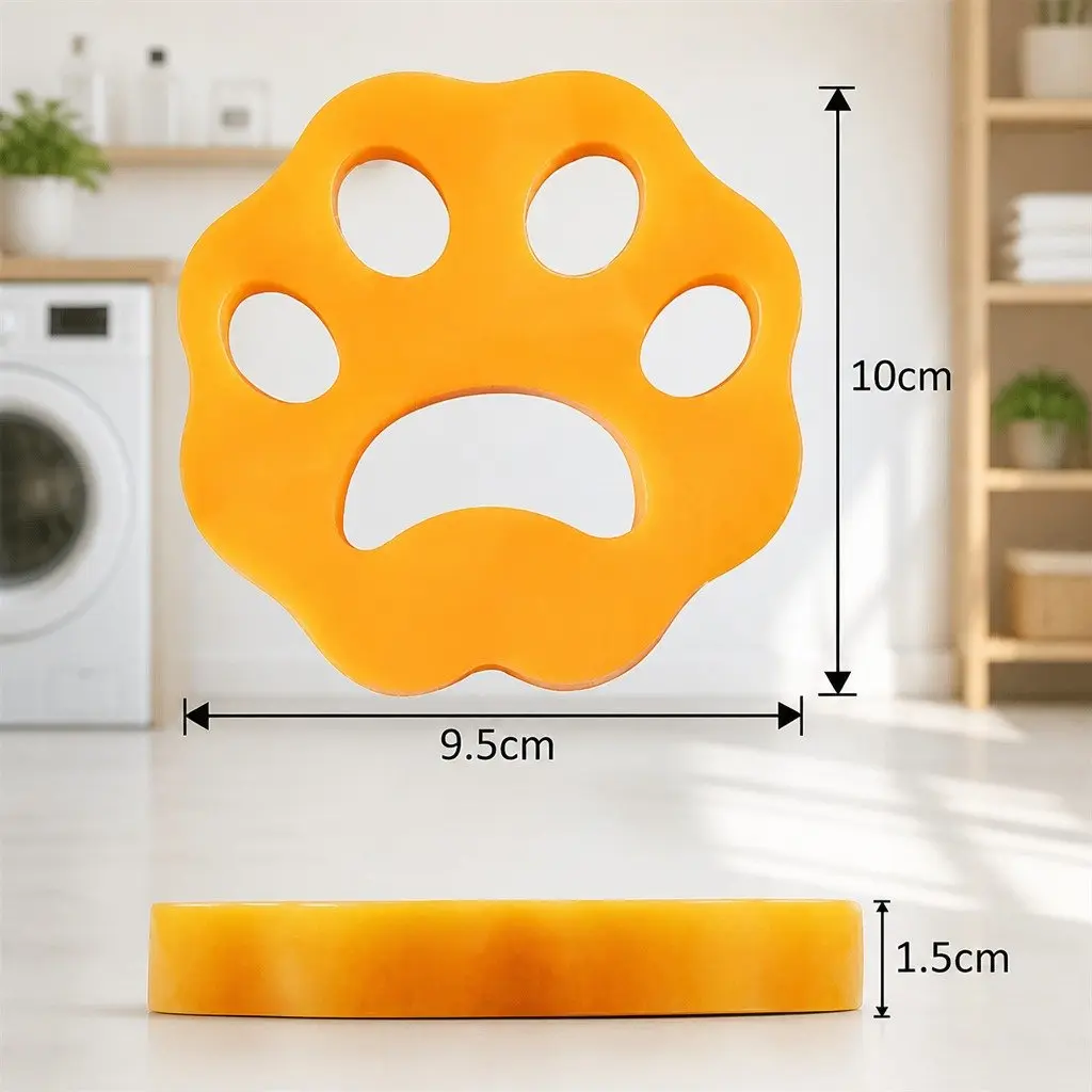 Laundry Pet Hair Remover Silicone Lint Catcher Yellow