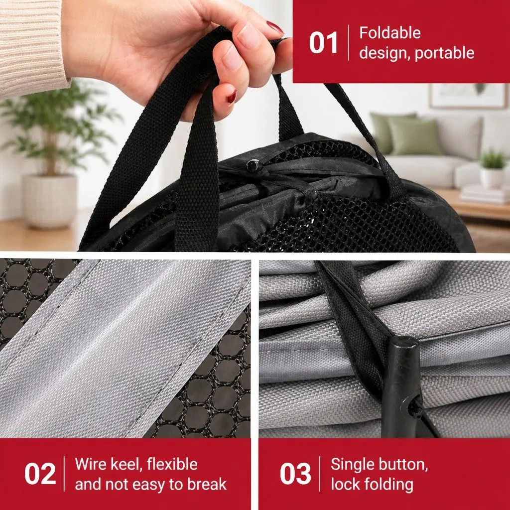 Pet Carrier Bag Oxford Cloth 57x41x41cm Black Lightweight