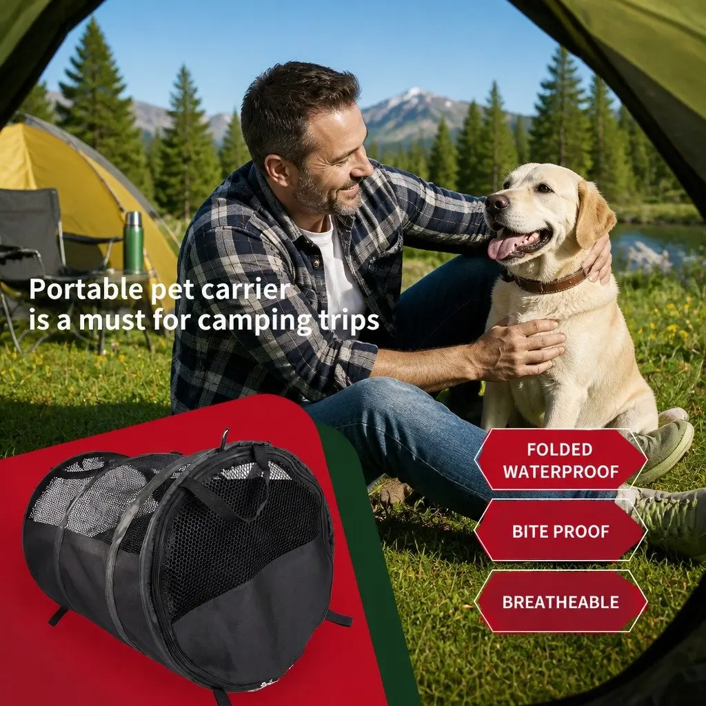 Foldable Pet Carrier Bag Oxford Cloth 123x58x58cm Grey