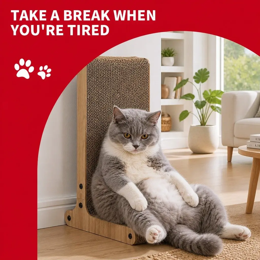 Cat Scratch Board Corrugated Paper Large Vertical Furniture Lounge