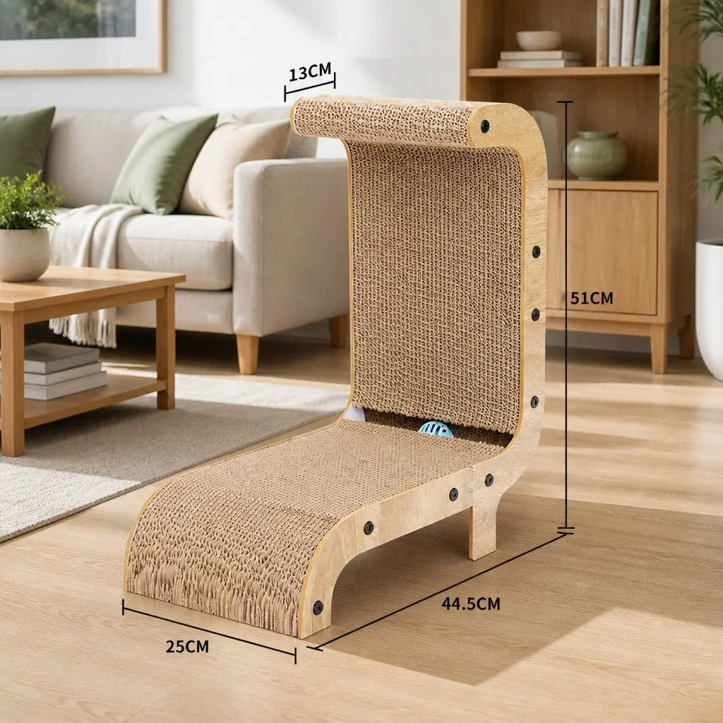 Cat Scratch Board Recliner Standing Kitten Scratcher Scratching Post Toy