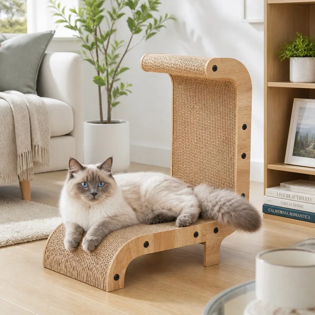 Cat Scratch Board Recliner Standing Kitten Scratcher Scratching Post Toy