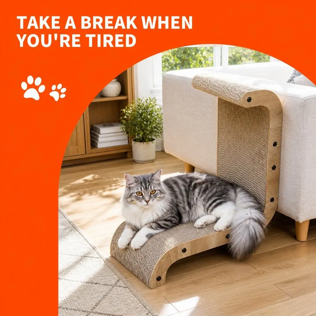 Cat Scratch Board Recliner Standing Kitten Scratcher Scratching Post Toy