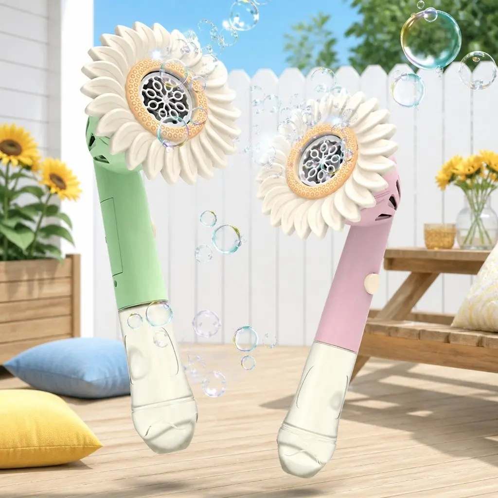 Bubble Toy Handheld Automatic ABS Green 32.8cm X 14.6cm Summer Outdoor Fun