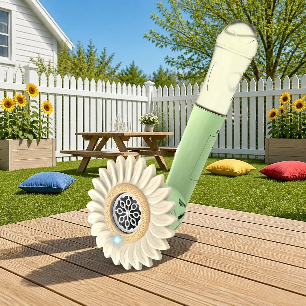 Bubble Toy Handheld Automatic ABS Green 32.8cm X 14.6cm Summer Outdoor Fun