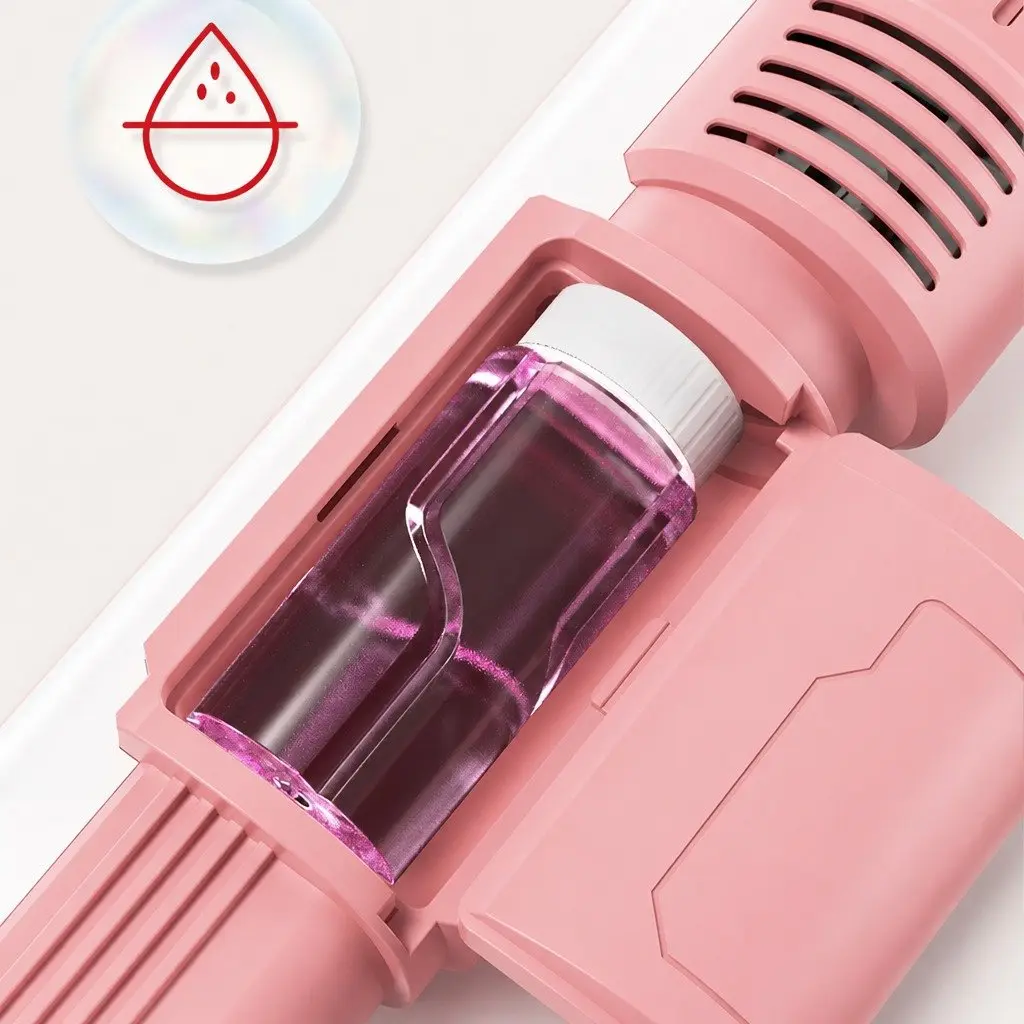Bubble Toy Hand-Held Electric Spray Gun ABS 44.5cm Pink