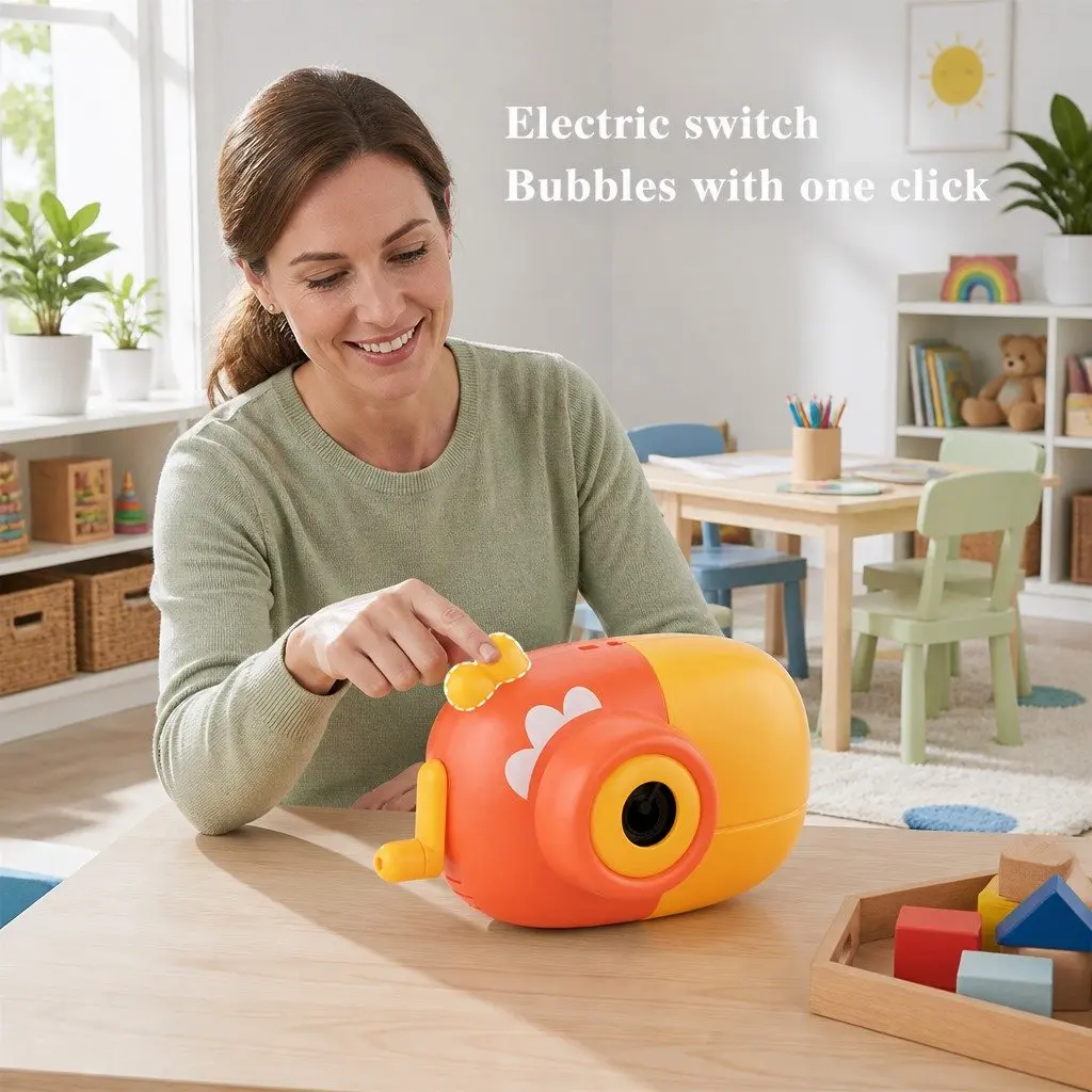 Bubble Machine Handheld Toy ABS 16.3cm x 15.3cm x 9.3cm Multicolour