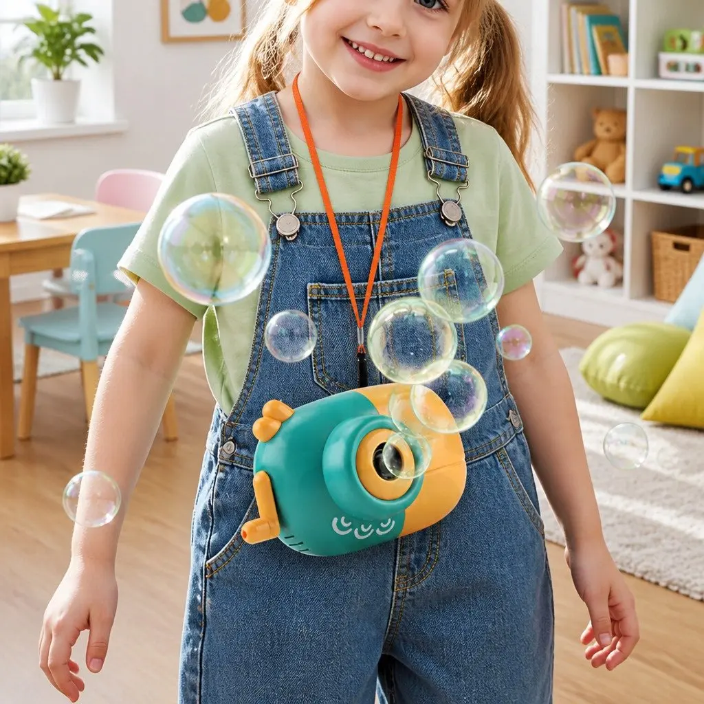 Bubble Machine Handheld Toy ABS 16.3cm x 15.3cm x 9.3cm Multicolour