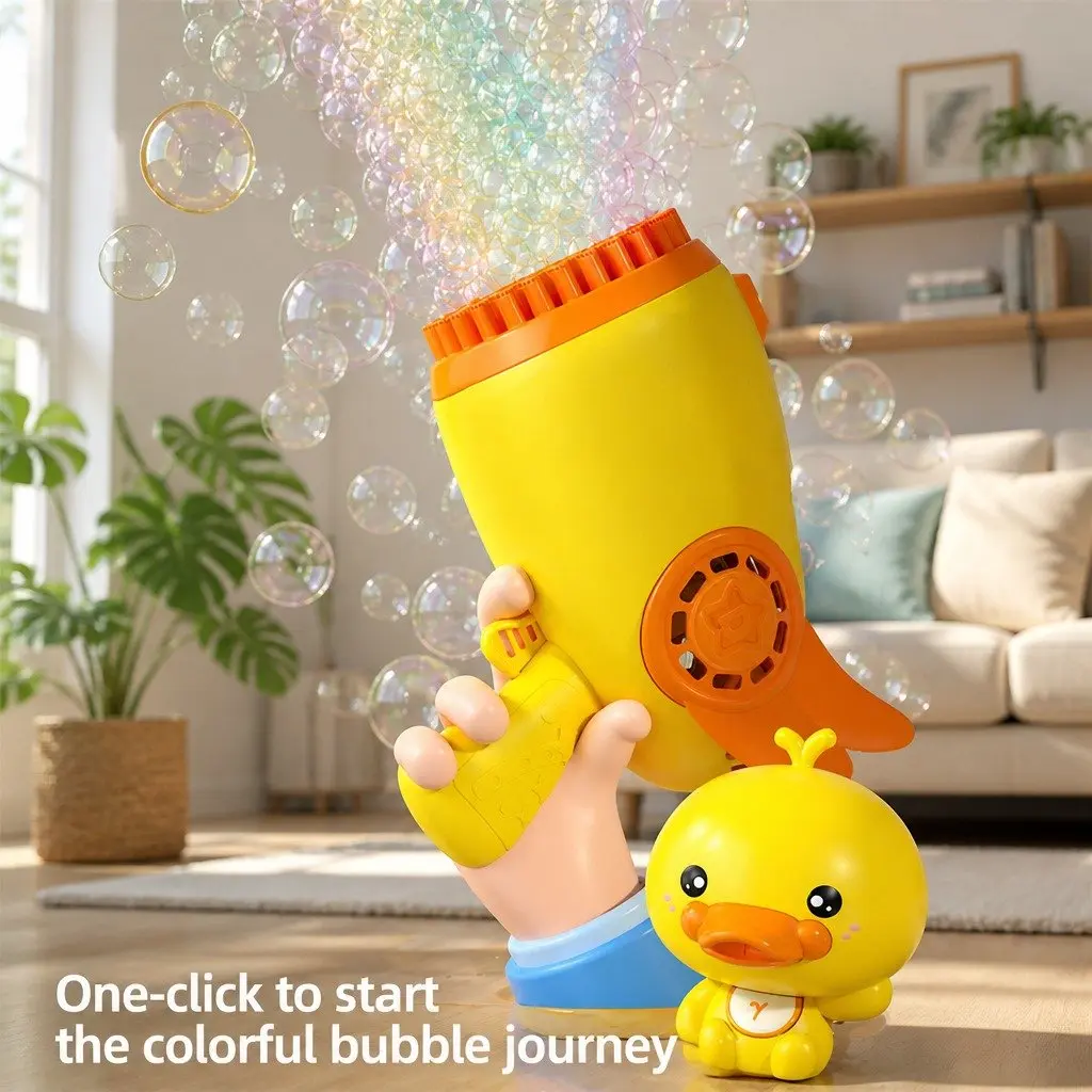 Bubble Toy Machine ABS 24x14.8x24cm Yellow Duck Cartoon