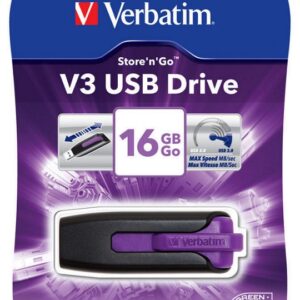 16GB V3 USB3.0 Violet Store'n'Go V3; Rectractable