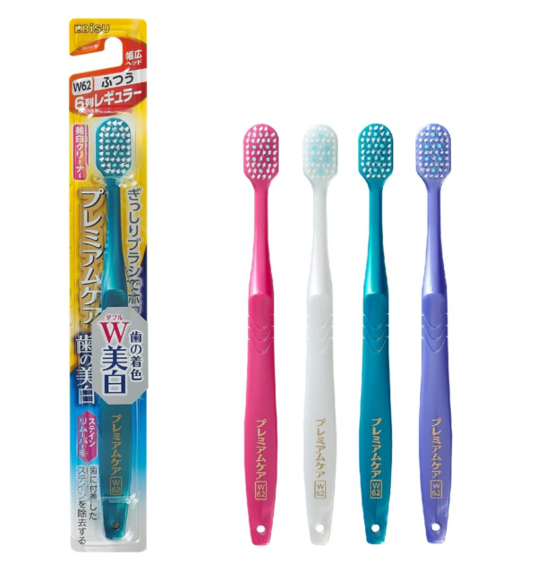 [6-PACK]  Premiumcare Toothbrush No. 62 Whitening Broad Head Massage Toothbrush (pack of three)