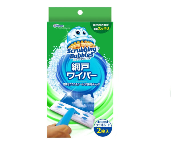 [6-PACK] Johnson Scrubbing bubble screen wiper(1 Wiper Body  2 Sheets)