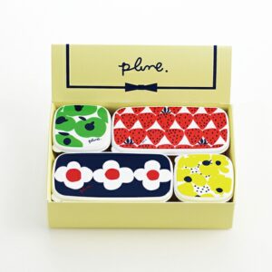 [6-PACK] Plune Food Storage Box 4-Piece Set Suitable for Refrigerator and Microwave Oven( 2 Size available ) A