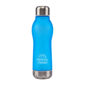 Mineral Maker MORBIDO Alkaline Filter Water Bottle + a Mineral Stone Pouch BLUE