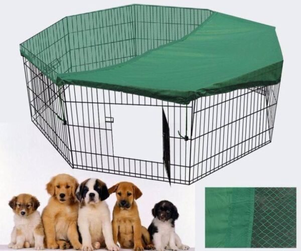 30' Dog Pet Playpen Exercise Puppy Enclosure Fence with cover