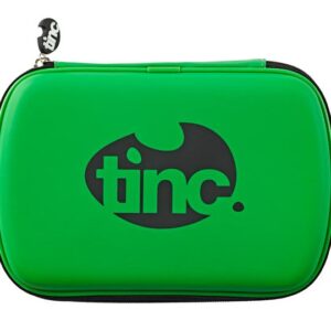 Two-Colour Hard Top Pencil Case : Green With Black Zip