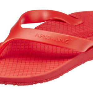 ARCHLINE Orthotic Thongs Arch Support Shoes Footwear Flip Flops Orthopedic - Red/Red - EUR 46