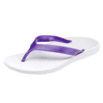 ARCHLINE Orthotic Thongs Arch Support Shoes Footwear Flip Flops Orthopedic - White/Fuchsia - EUR 36