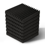 Acoustic Foam Panels 60pcs Soundproofing Tiles 25kg/m3 30x30cm Black Wedge