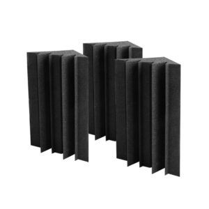 40pcs Acoustic Foam Bass Trap Soundproofing High Density 25kg/m3 Black Corner