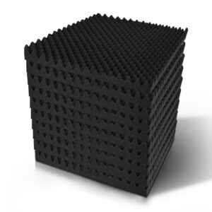 60pc Acoustic Foam Panels Soundproof Eggshell 50x50cm High Density Studio Tiles