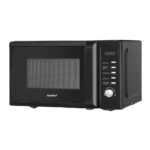 20L Microwave Oven 700W Countertop 5 Power Levels 8 Presets Child Lock Black