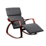 Rocking Armchair Adjustable Footrest 5 Position Birch Plywood Charcoal 80 Characters