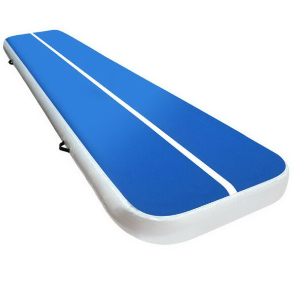 Inflatable Gymnastics Air Track Mat 4x1M 20cm Thick Tumbling Blue White