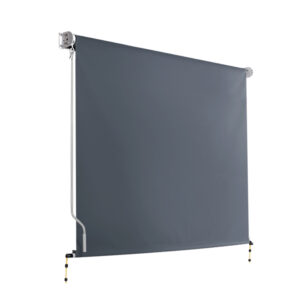 Outdoor Roller Blinds Retractable UV Resistant 2.1x2.5M Grey Shade Patio Garden