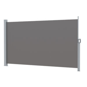 Retractable Side Awning Sun Shade Privacy Screen 1.8x3M UV Resistant Grey Patio