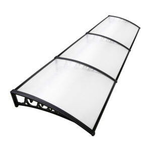 DIY Window Door Awning Canopy UV Rain Protection Transparent 1x3m Aluminium