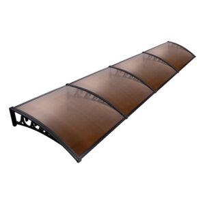 Window Door Awning Canopy UV Rain Protection 1x4m Brown DIY Sun Shield Patio