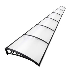 UV Rain Resistant Door Awning Canopy White Polycarbonate 1x6m DIY Window Shield