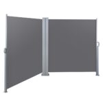 Retractable Side Awning 1.8x6M UV Resistant Privacy Screen Patio Grey Shade