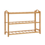 3 Tier Bamboo Shoe Rack Storage Organizer Wooden Stand 15 Pairs Eco Friendly