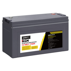 170Ah Deep Cycle Battery 12V AGM Sealed Power Box Solar  Camping Portable