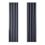 2X Thermal Insulated Blackout Curtains Eyelet 140x230cm Noise Reduction Charcoal