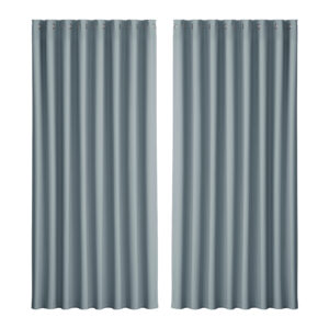 Blockout Curtains Eyelet Thermal Insulated Noise Reduction 300x230cm Grey Pair