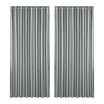 2X Grey Blackout Curtains Thermal Insulated Eyelet 300x230cm Noise Reduction