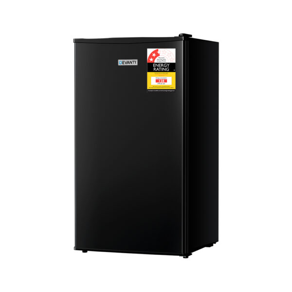 95L Portable Bar Fridge Dual Zone 6 Temp Levels Energy Efficient Black