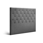 King Single Bed Head Tufted Design High Density Foam Grey 116x120cm