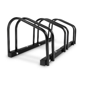 3 Bike Floor Stand Rack Storage Portable Steel Bicycle Parking Black 710mm