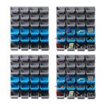 Wall Mounted Storage Bin Rack 96 Bins Tool Organizer Shelving Detachable Bins