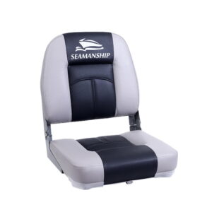 Folding Boat Seats Set of 2 Swivel Marine All Weather UV Resistant Charcoal Grey