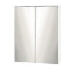 Bathroom Mirror Cabinet White High Gloss 600x720mm Adjustable Shelves Eco Friendly