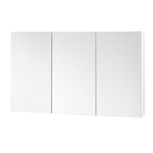 Bathroom Mirror Cabinet 1200mm White Gloss Storage Adjustable Shelves Soft Close