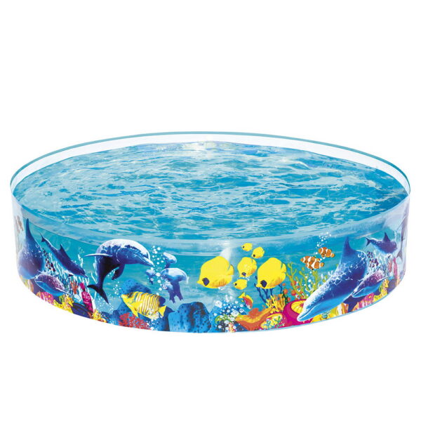 Kids Pool 183cm Round Rigid Above Ground Swimming Undersea Graphics 946L