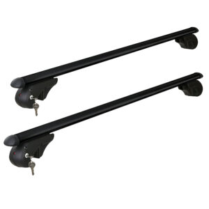 Aluminium Car Roof Rack Cross Bars 1080mm Adjustable Load 90kg Anti Theft Black