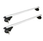 Aluminium Car Roof Rack Cross Bars 123cm Adjustable Anti Theft Silver